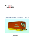 User Manual - Alpes Lasers SA