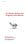 Air Charter Quotes and Programs User Manual