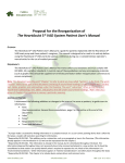 Proposal for Reorganization of the Patient Users Manual