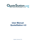 User Manual QuoteStation 4.0