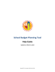 School Budget Planning Tool Help Guide