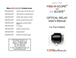 FIND-R-SCOPE UV-SCOPE OPTICAL RELAY User`s Manual