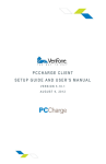 PCCHARGE CLIENT SETUP GUIDE AND USER`S MANUAL