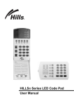 HILLS Series LED Code Pad User Manual