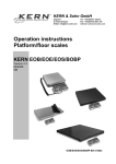 Operation instructions Platform/floor scales