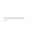 University Calendar User Manual