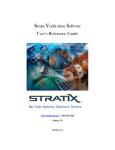 Stratix Verification Software User`s Reference Guide