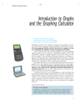 Introduction to Graphs and the Graphing Calculator