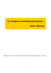 Car Navigation and Multimedia Systems User`s Manual - Short