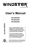 User`s Manual - windster range hood