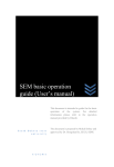 SEM basic operation guide (User`s manual)