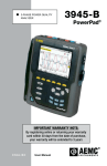 AEMC PowerPad Model 3945-B Power Quality Analyzer