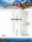 AES16e User Manual - Lynx Studio Technology, Inc.