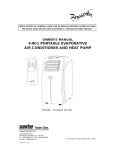 4-in-1 portable evaporative air conditioner and heat pump
