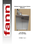 Multiple Analysis Cement System (MACS II) Instruction Manual