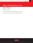 Model 7706 Multiplexer Card User`s Guide PA-719