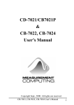 CD-7021/CB7021P & CB-7022, CB