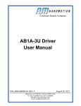 AB1A-3U Driver/Amplifier User Manual