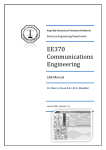EE370 Communications Engineering