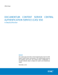 documentum content server central authentication service (cas) sso