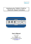 Interfacing the T4000 & T4400 to Electronic Speed Controllers