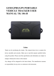 gsm/gprs/gps portable vehicle tracker user manual tk