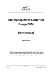 Site Management Center for GaugerGSM User manual