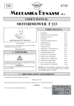 user`s manual motormower f 213 user`s manual