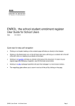 ENROL: the school student enrolment register User Manual for