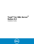 Toad for SQL Server Editions Installation Guide - Support