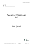 Acoustic Rhinometer A1