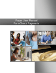 Payer User Manual For eCheck Payments