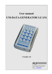 User manual UNI-DATA-GENERATOR I (CAN)