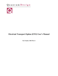 Electrical Transport Option (ETO) User`s Manual