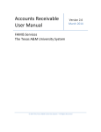 Accounts Receivable User Manual