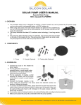 SOLAR PUMP USER`S MANUAL