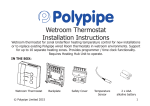 Wetroom Thermostat Installation Instructions