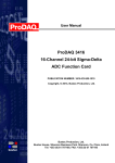 ProDAQ 3416 User Manual
