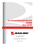 Car Accounting Self Service (CASS) User Guide