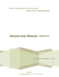 iGrants User Manual - District