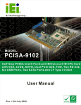 PCISA-9102 Half-Size CPU Card User Manual