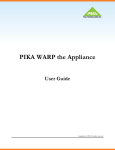 PIKA WARP the Appliance User Guide
