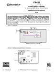 FA422 Installation Instructions