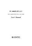 PC-486HU(PC)-LV User`s Manual