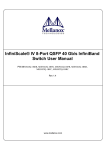 InfiniScale® IV 8-Port QSFP 40 Gb/s InfiniBand Switch User Manual
