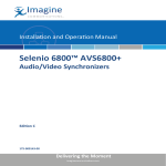 AVS6800 AudioVideo Synchronizer Installation and Operation Manual
