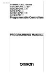 PROGRAMMING MANUAL Programmable Controllers
