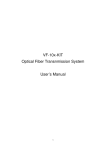 VF-10x-KIT Optical Fiber Transnmission System User`s Manual