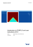 Introduction to PORFLO and user instructions 2010