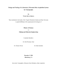 Design and Testing of a Laboratory Ultrasonic Data